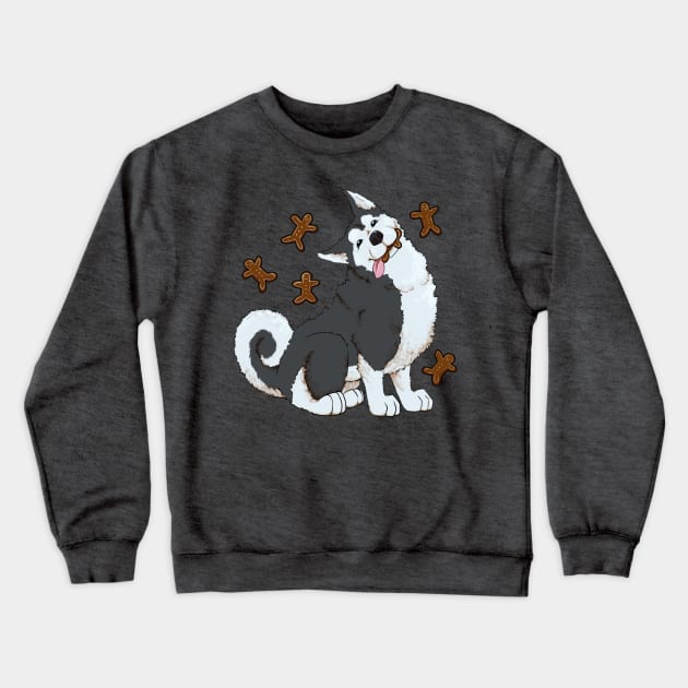 Husky Gingerbread Crewneck Sweatshirt by mcbenik